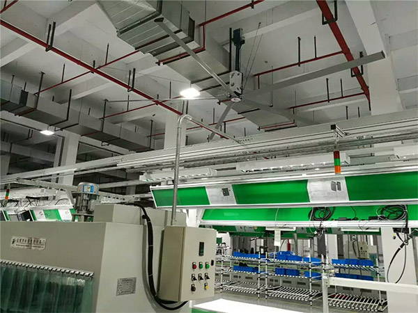 深圳電子廠生產車間安裝工業(yè)大風扇降溫工程案例